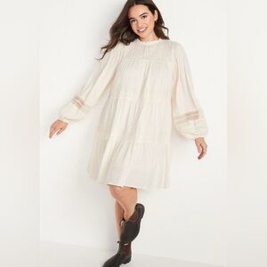 Old Navy Cottagecore Cream Dress